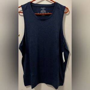 Flag & Anthem MadeFlex Men’s Crew Neck Navy Heather Sleeveless Tank Top Medium M